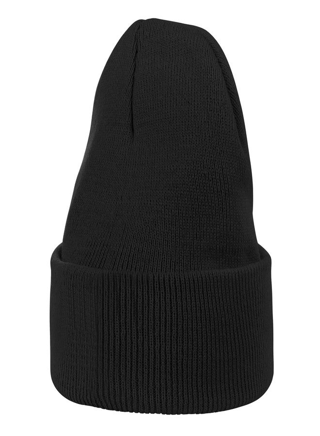 Zando Warm Toddler Beanie - Soft Knit Baby Hats for Boys & Girls, Cute Winter Hats in Black - Image 2